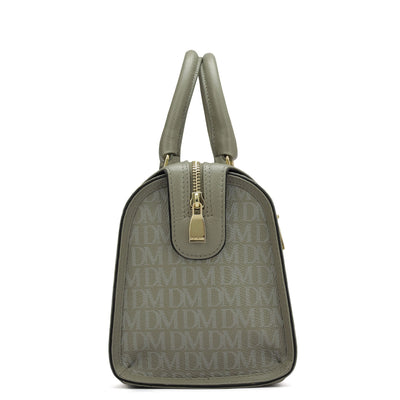 Medium Monogram Franzy Leather Satchel - Stone Grey