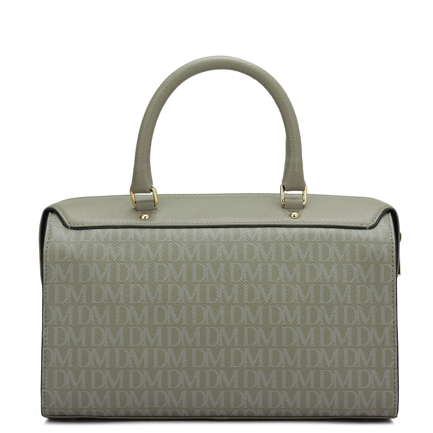 Medium Monogram Franzy Leather Satchel - Stone Grey