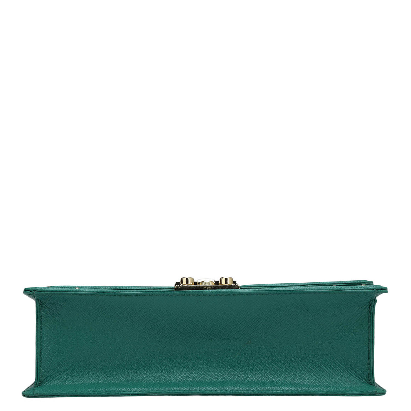 Small Monogram Leather Baguette - Emerald Green