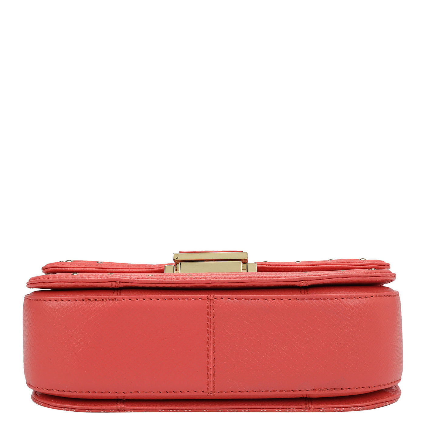 Small Monogram Leather Shoulder Bag - Corallo