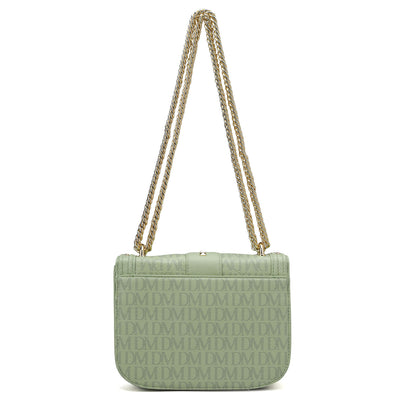 Small Monogram Leather Shoulder Bag - Mint