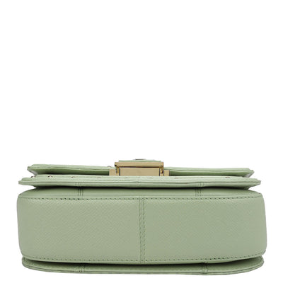 Small Monogram Leather Shoulder Bag - Mint