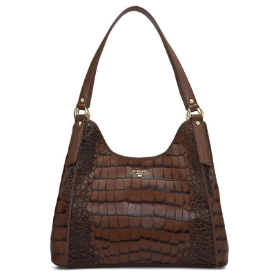 Medium Croco Leather Hobo - Date