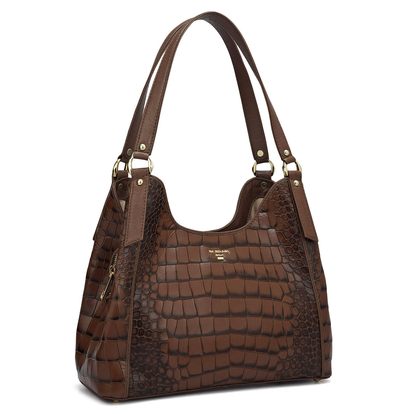 Medium Croco Leather Hobo - Date