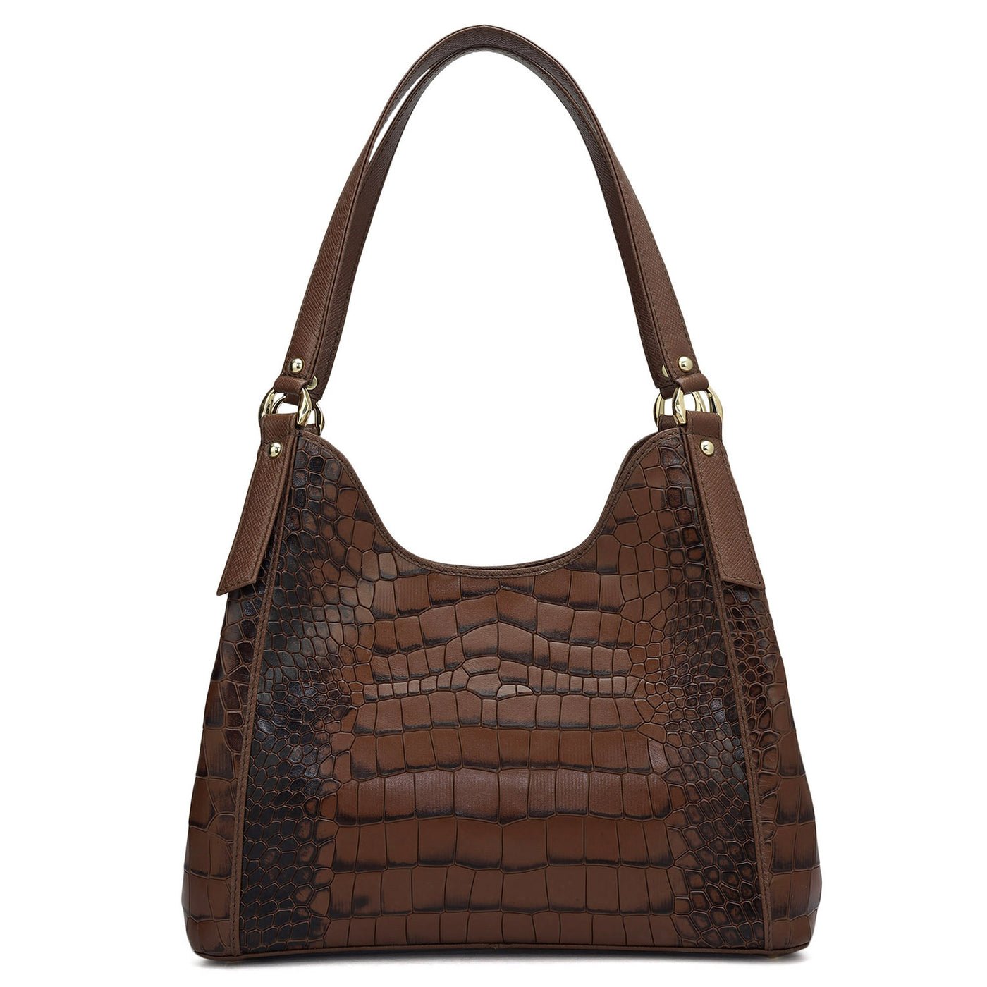 Medium Croco Leather Hobo - Date