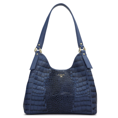 Medium Croco Leather Hobo - Stardust