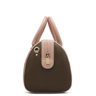 Medium Monogram Leather Satchel - Moss