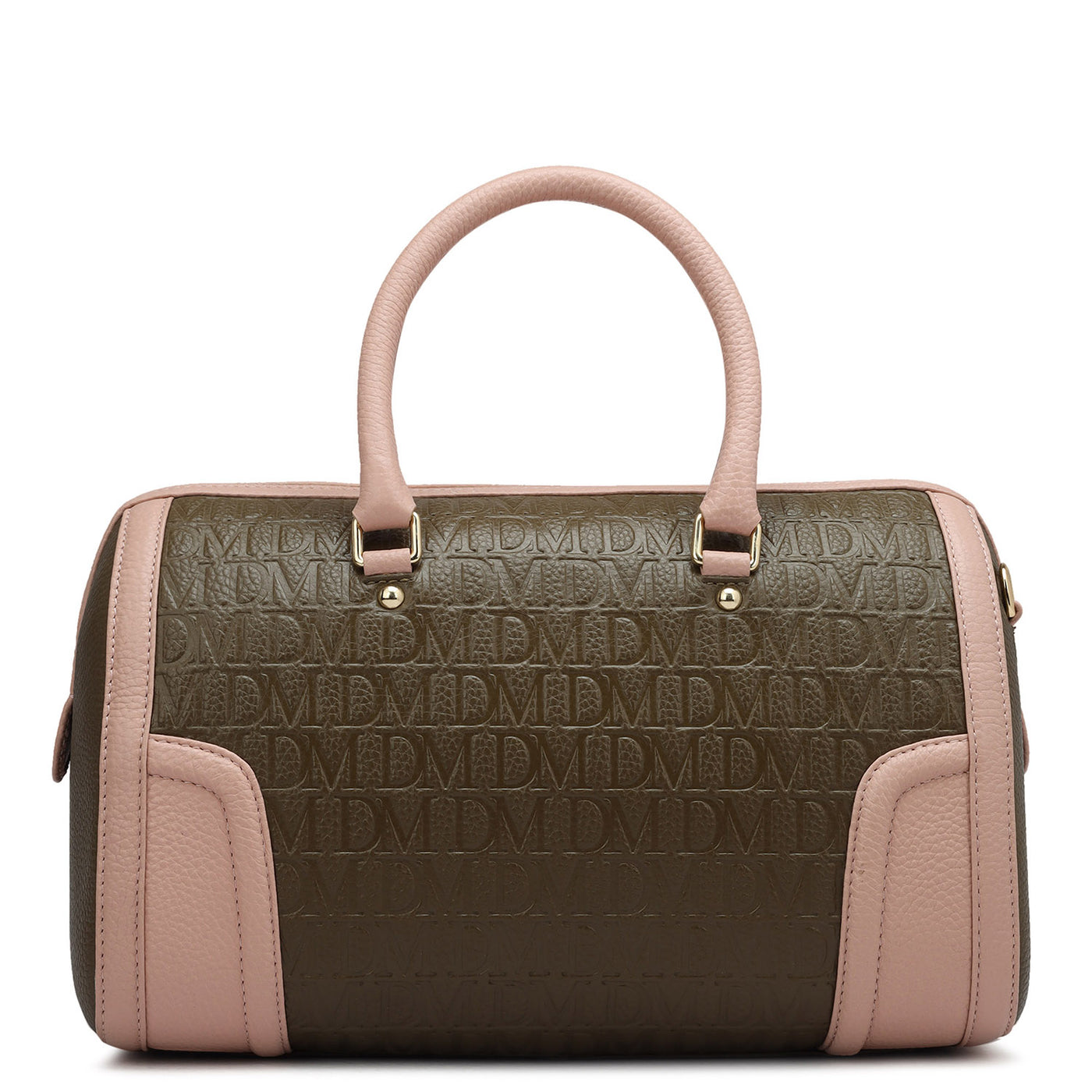 Medium Monogram Leather Satchel - Moss