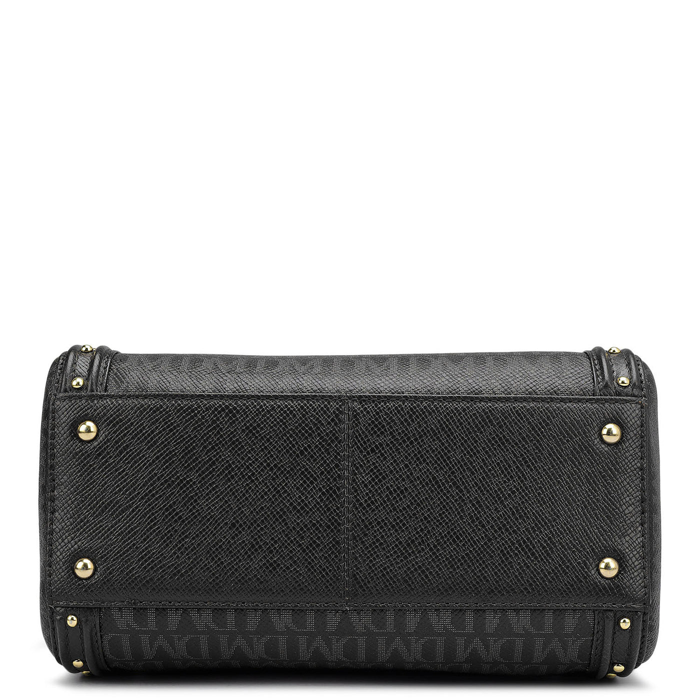 Small Monogram Leather Satchel - Black