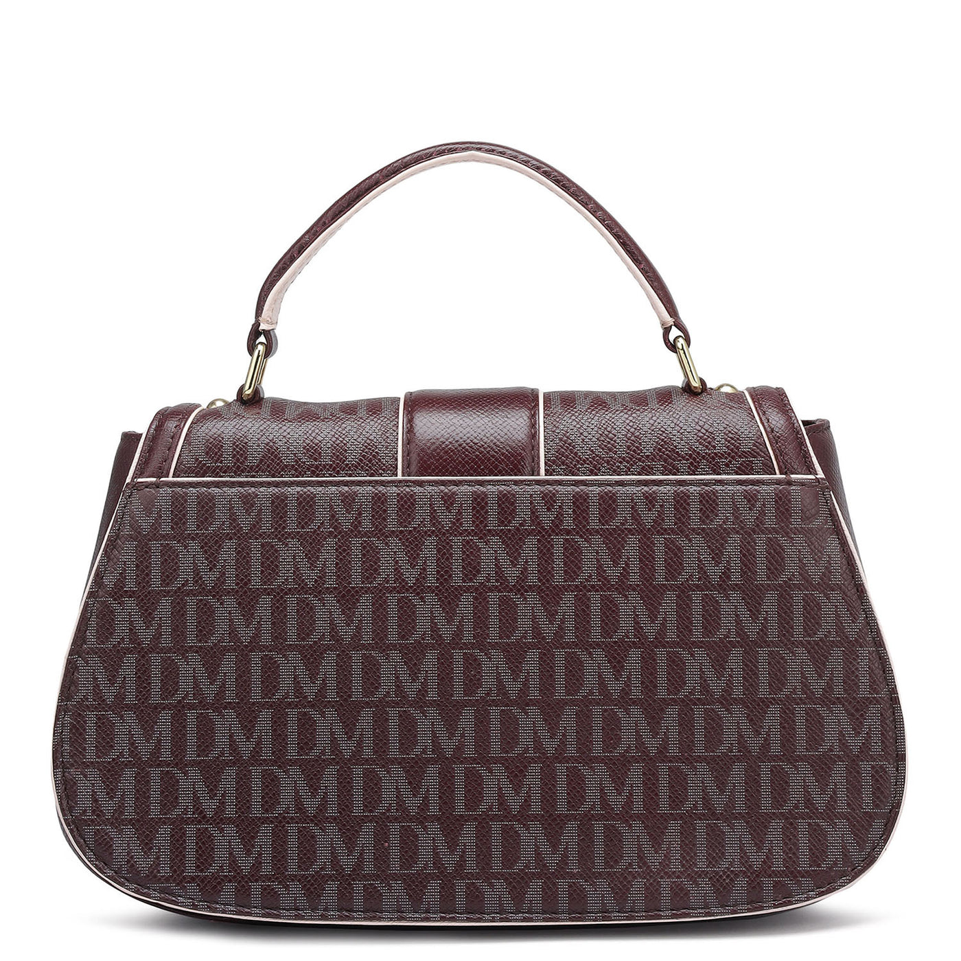 Small Monogram Franzy Leather Satchel - Wine