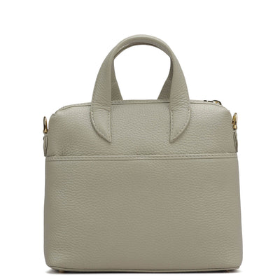 Small Wax Leather Satchel - Khaki