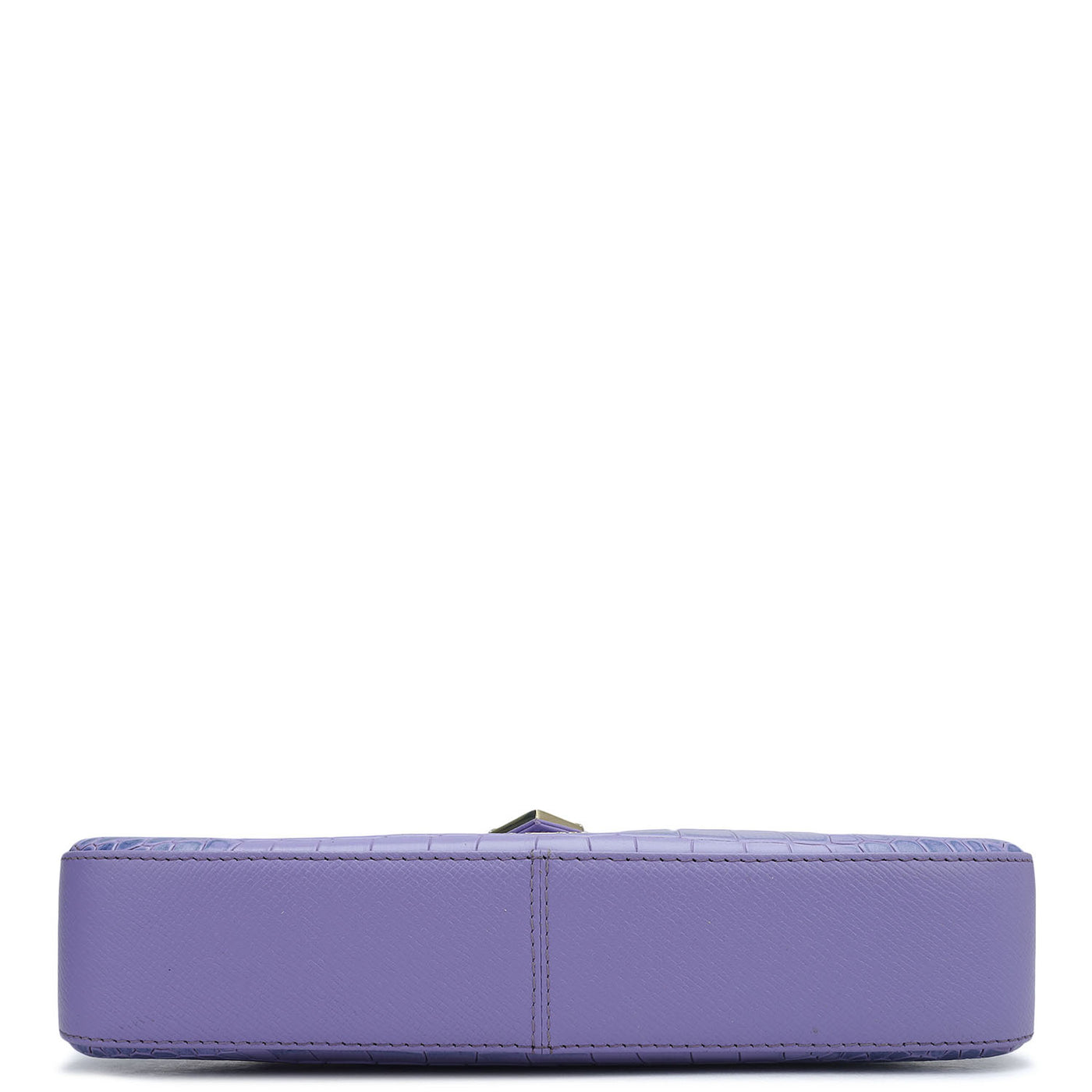 Small Croco Leather Baguette - Purple Haze