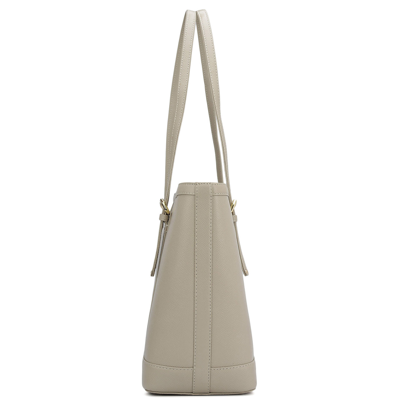 Medium Franzy Leather Tote - Chalk