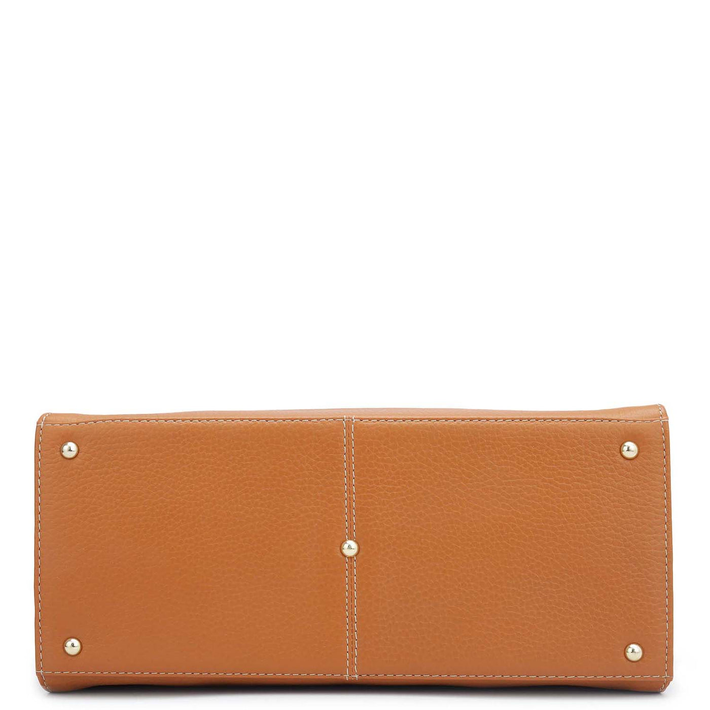 Small Canvas Wax Leather Book Tote - Orange