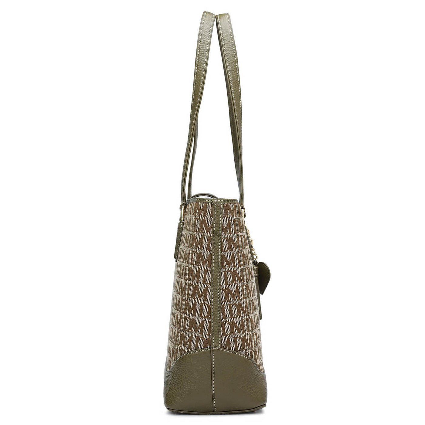 Medium Canvas Wax Leather Tote  - Moss