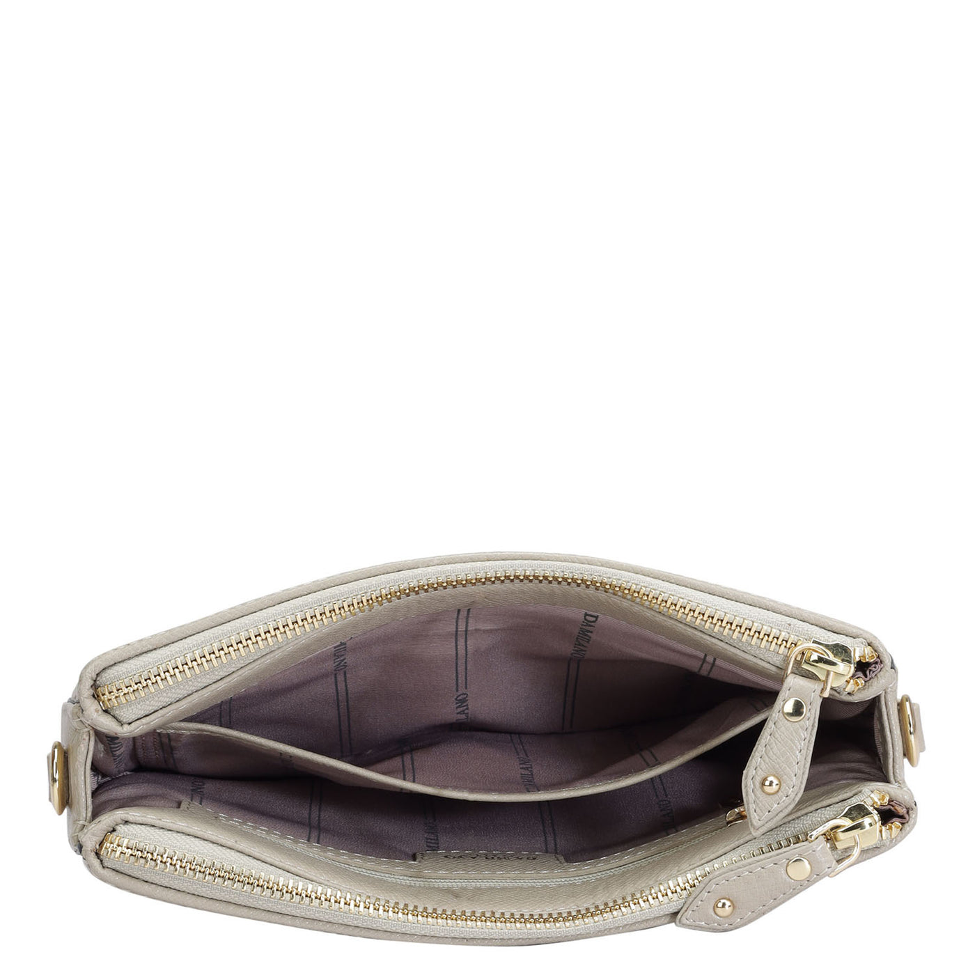 Small Croco Leather Shoulder Bag - Frost