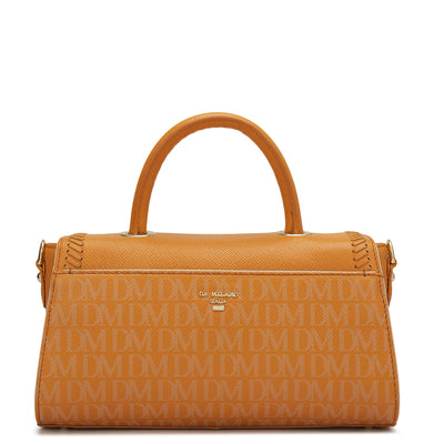 Small Monogram Leather Satchel - Flame