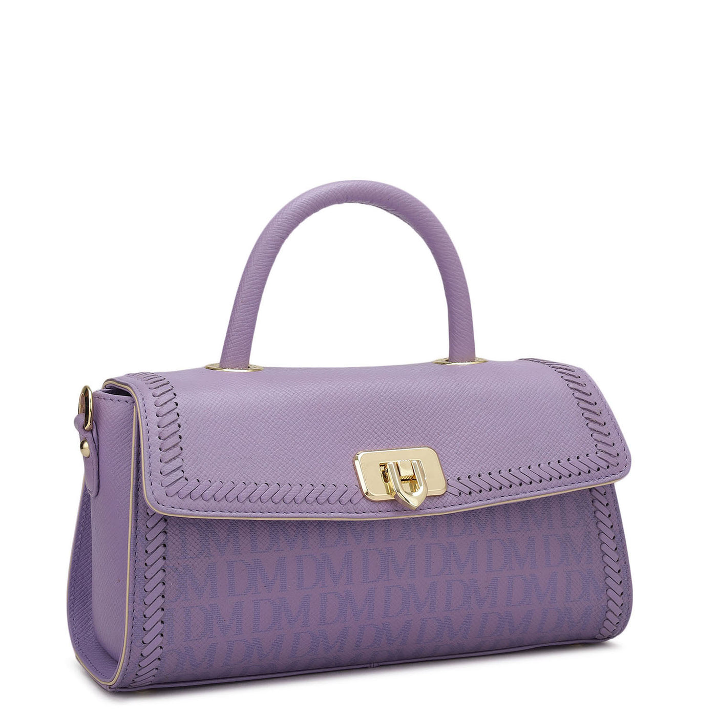 Small Monogram Franzy Leather Satchel - Purple Haze