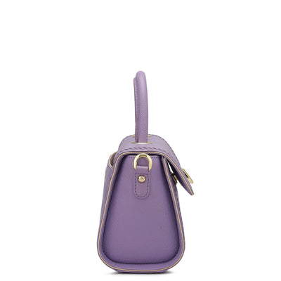 Small Monogram Franzy Leather Satchel - Purple Haze