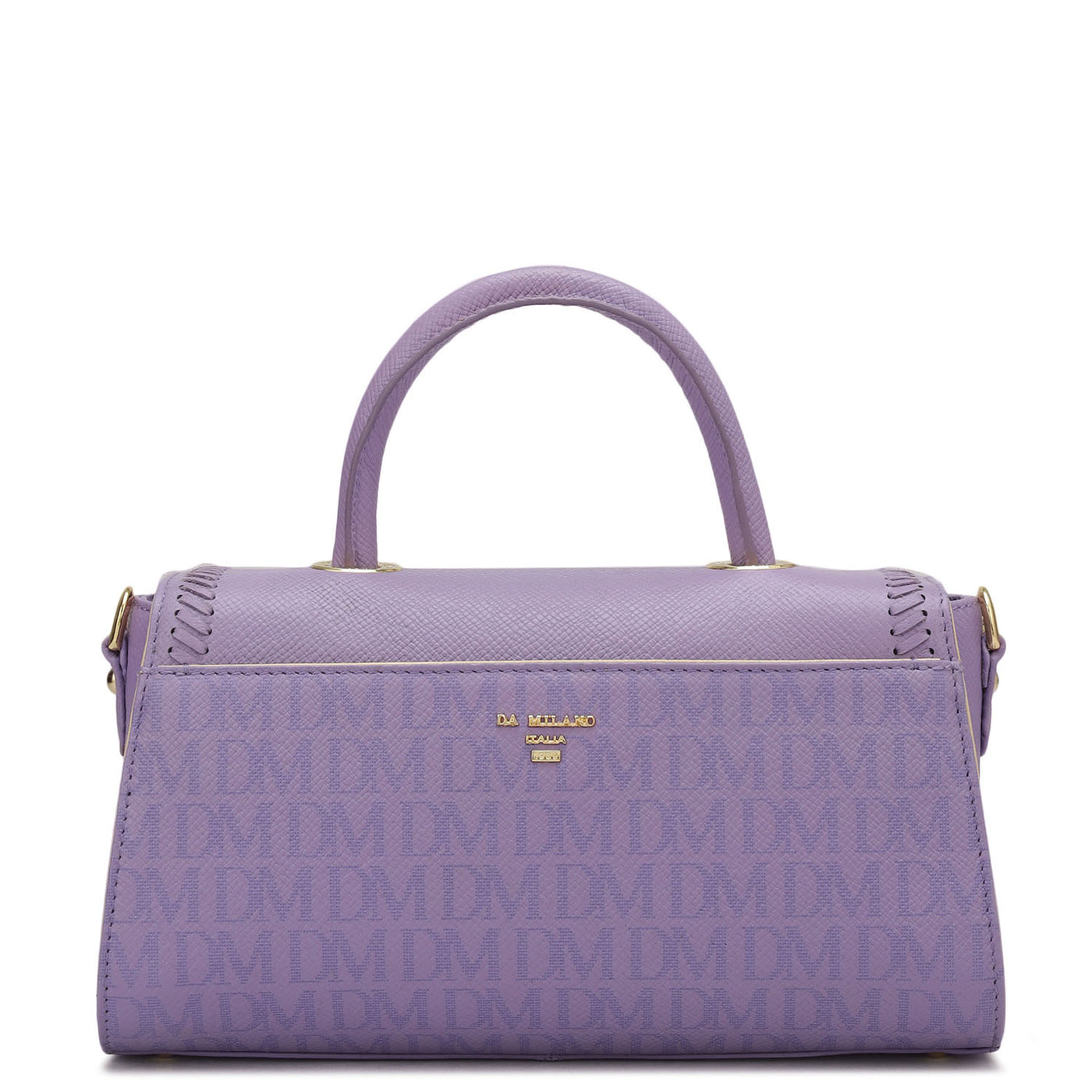 Small Monogram Franzy Leather Satchel - Purple Haze