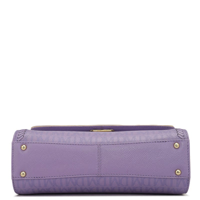 Small Monogram Franzy Leather Satchel - Purple Haze