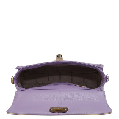 Small Monogram Franzy Leather Satchel - Purple Haze