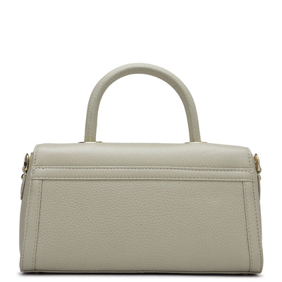 Small Wax Leather Satchel - Khaki