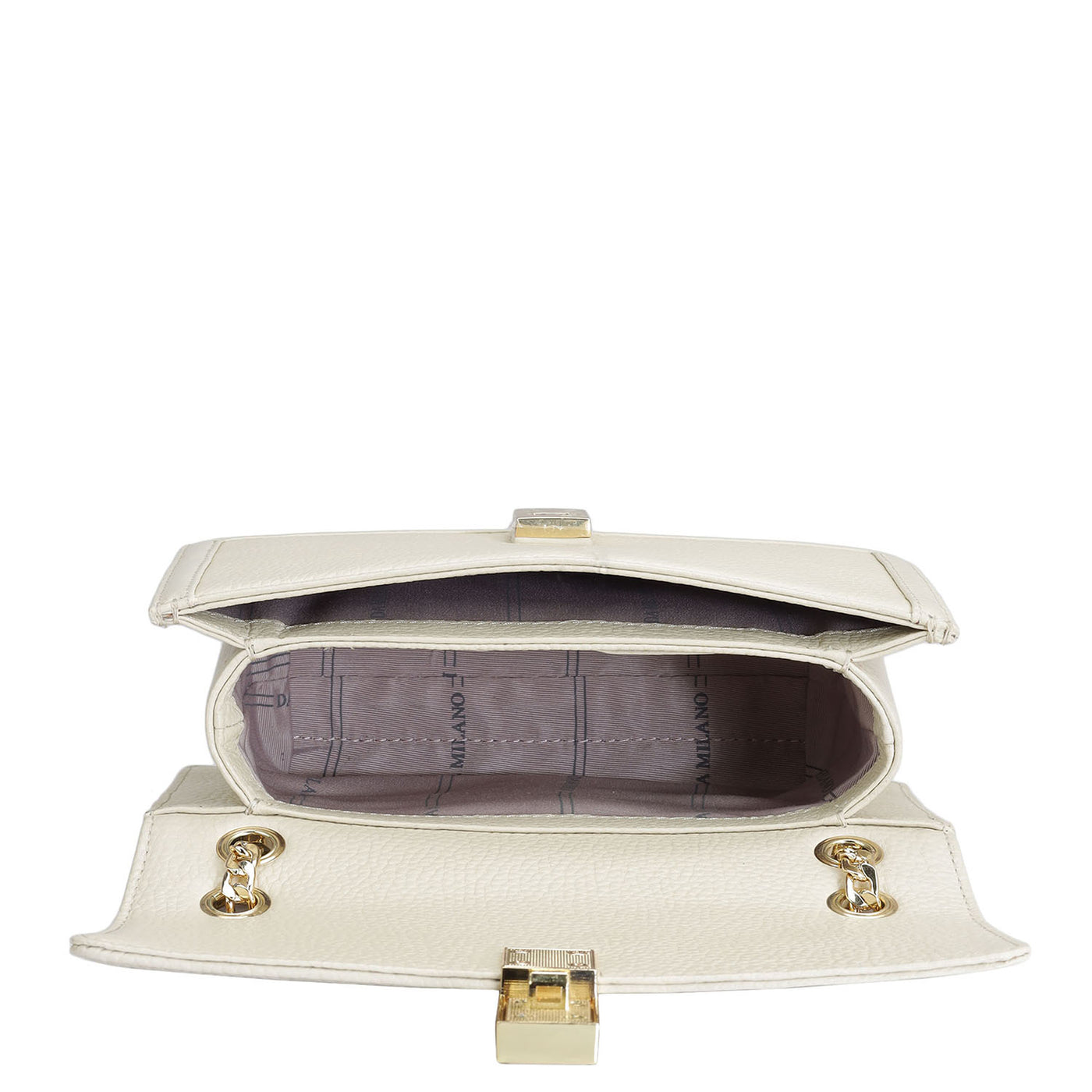 Small Wax Leather Shoulder Bag - Butter