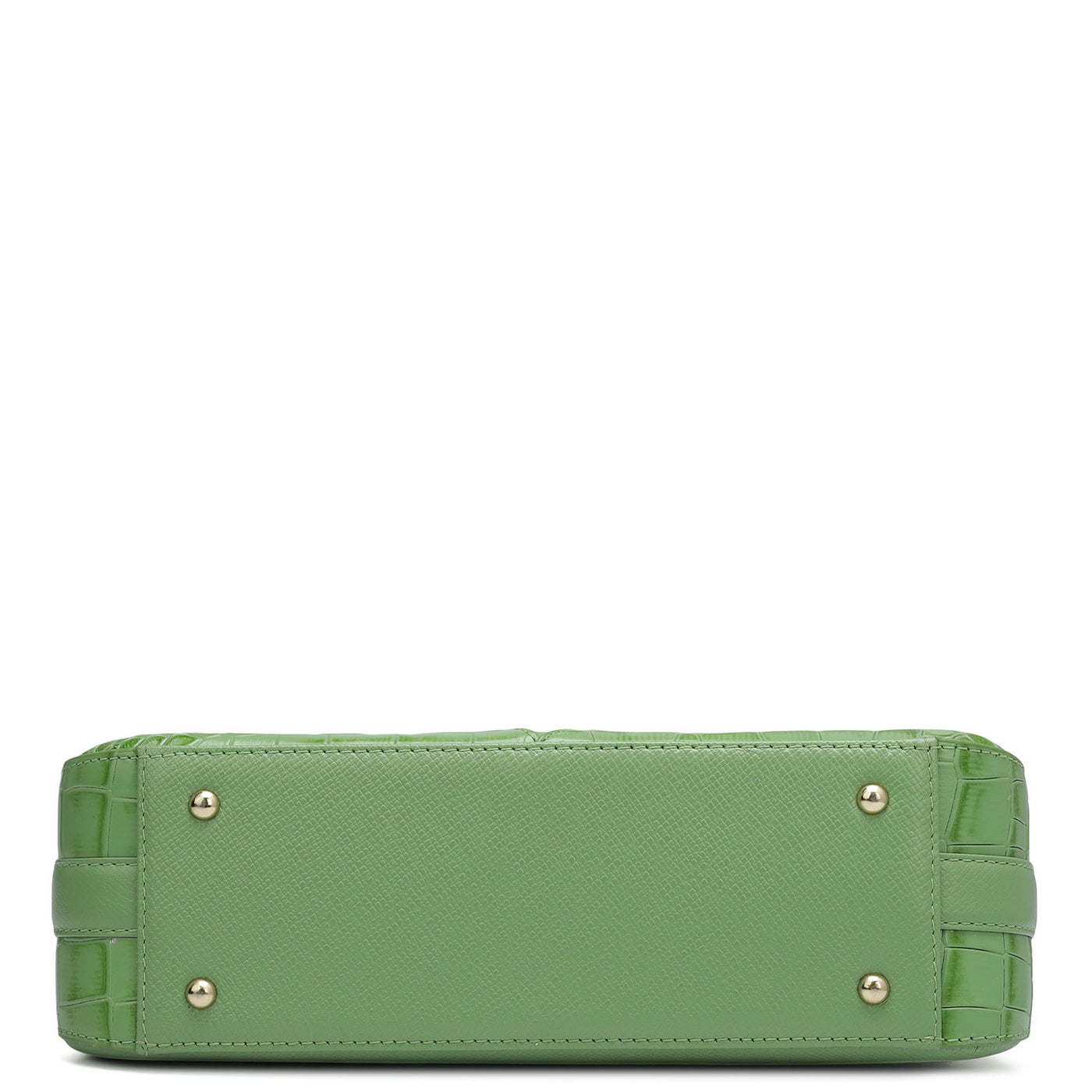 Small Croco Franzy Leather Baguette - Kiwi