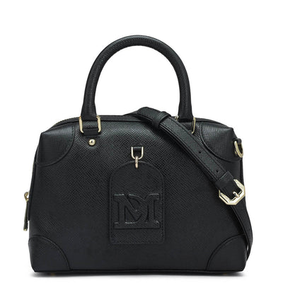 Small Franzy Leather Satchel - Black