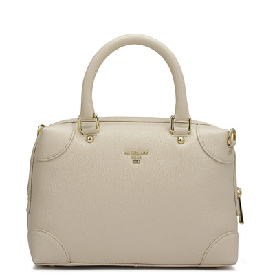 Small Franzy Leather Satchel - Dove