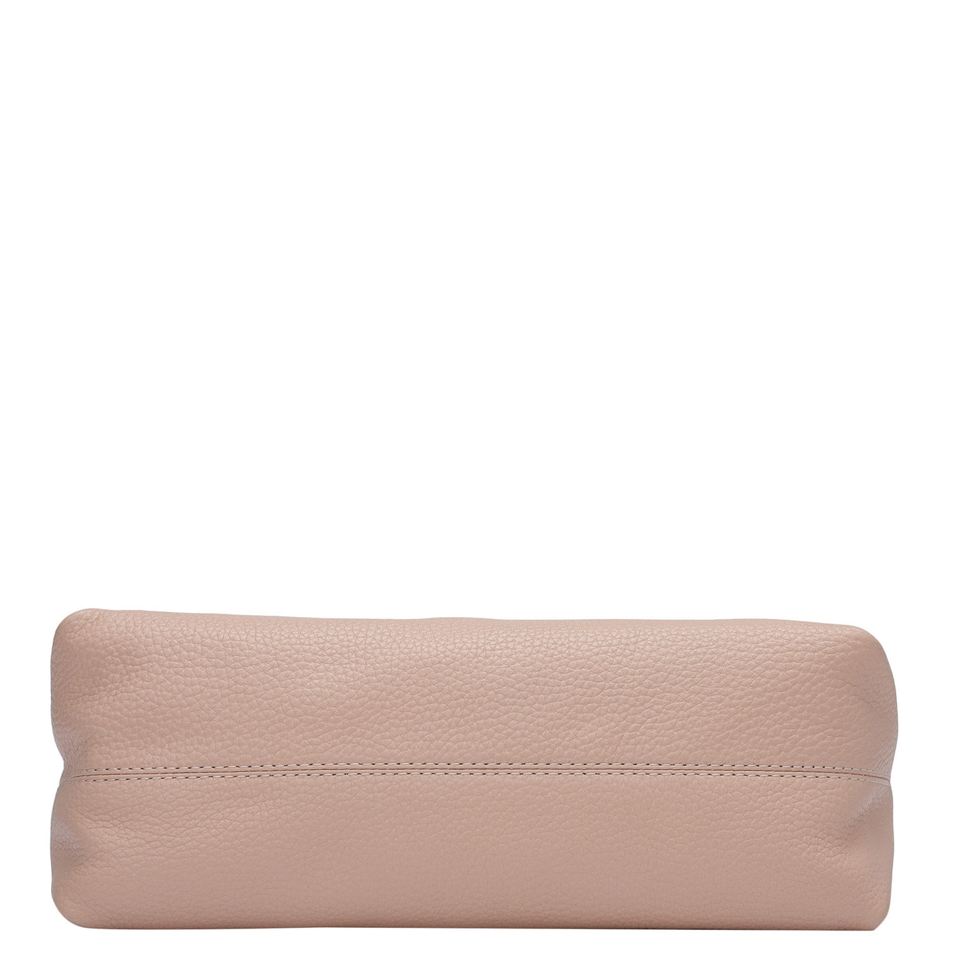 Small Wax Leather Baguette - Baby Pink