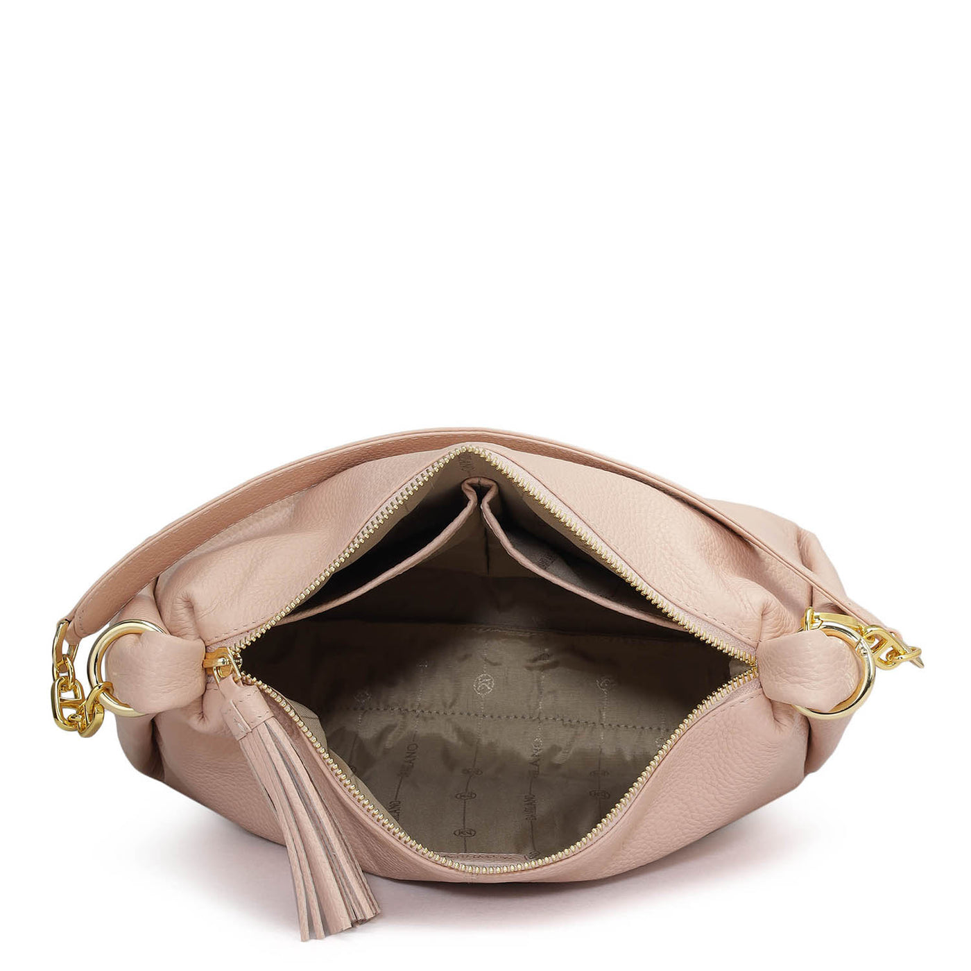 Medium Wax Leather Hobo - Feather