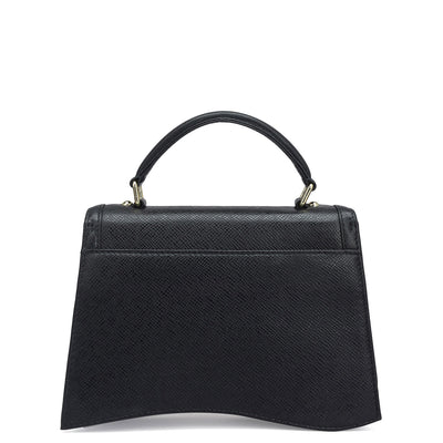 Small Franzy Leather Satchel - Black