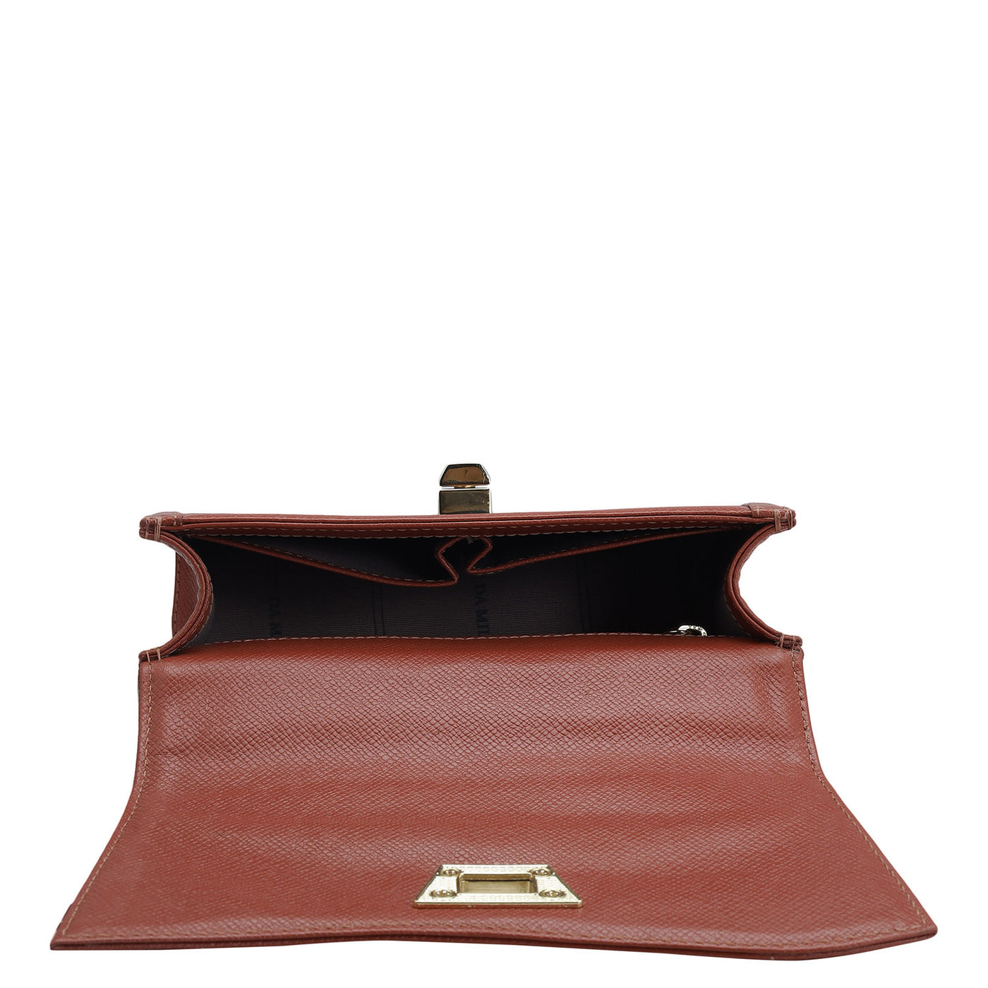 Small Franzy Leather Satchel - Brick