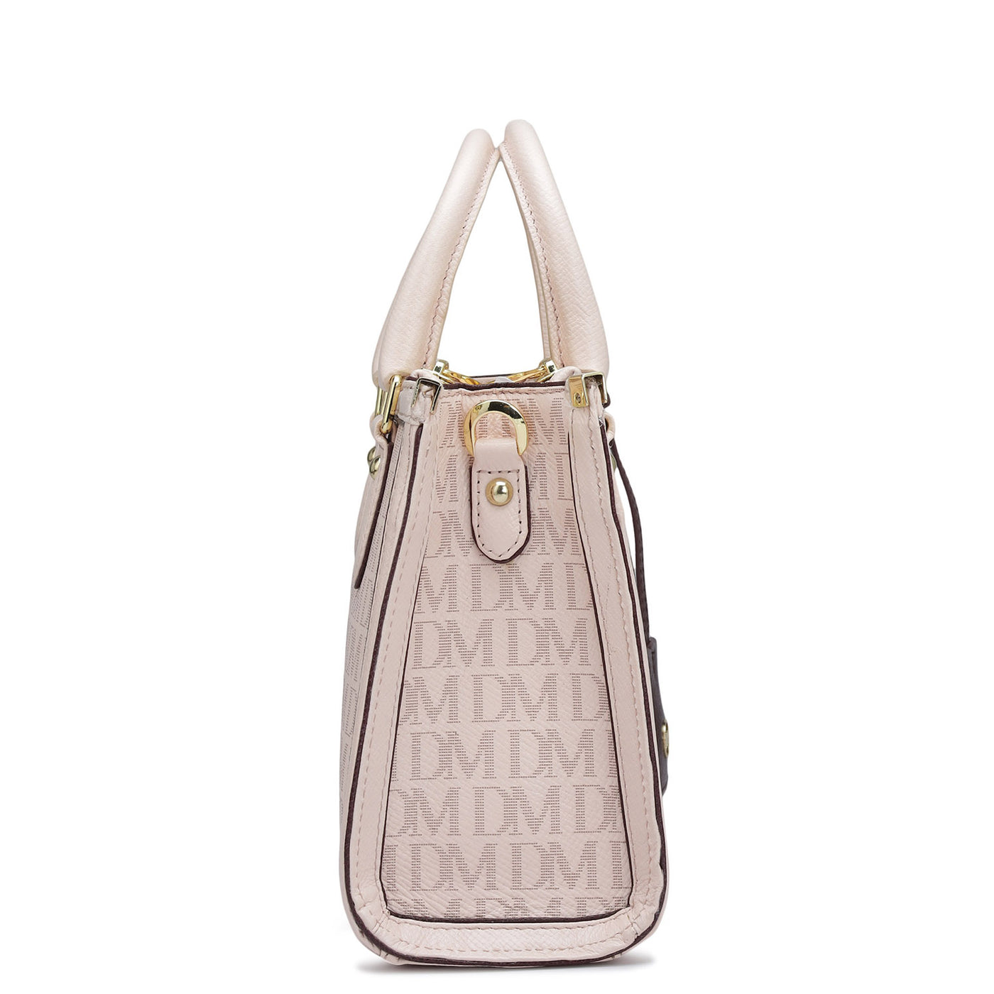 Small Monogram Franzy Leather Satchel - Blush