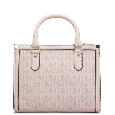 Small Monogram Franzy Leather Satchel - Blush