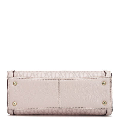 Small Monogram Franzy Leather Satchel - Blush