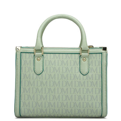 Small Monogram Franzy Leather Satchel - Mint