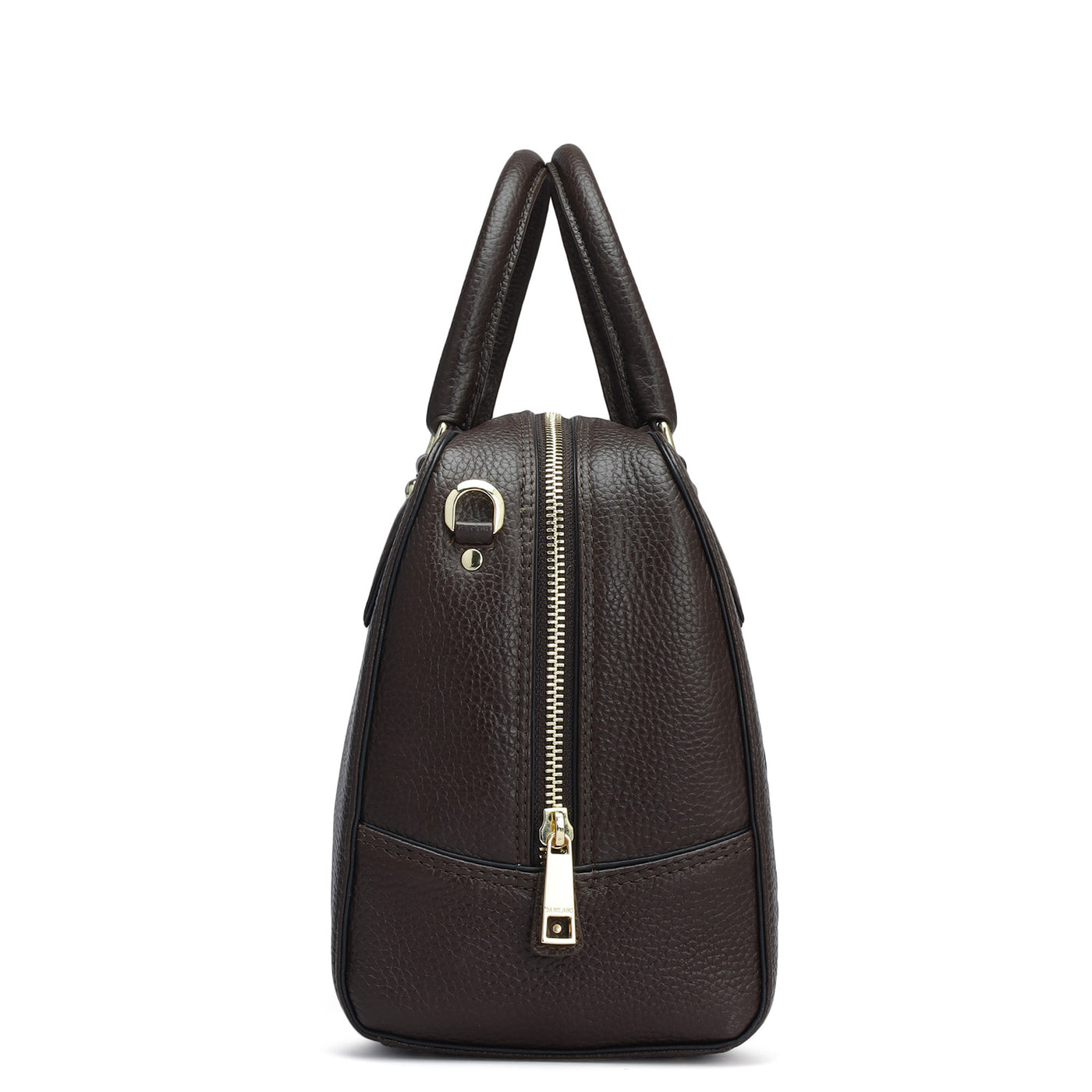 Medium Wax Leather Satchel - Chocolate