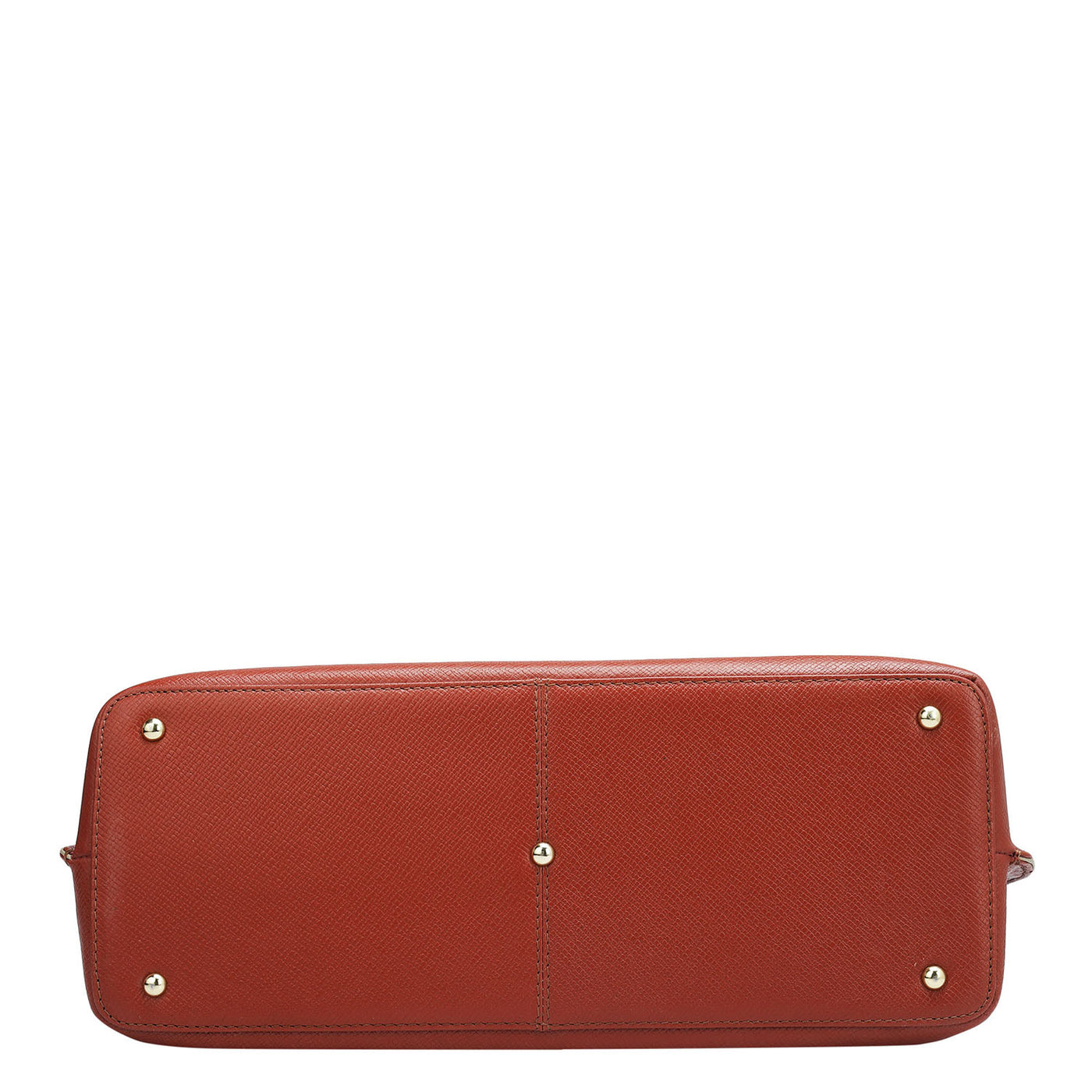 Medium Franzy Leather Satchel - Brick