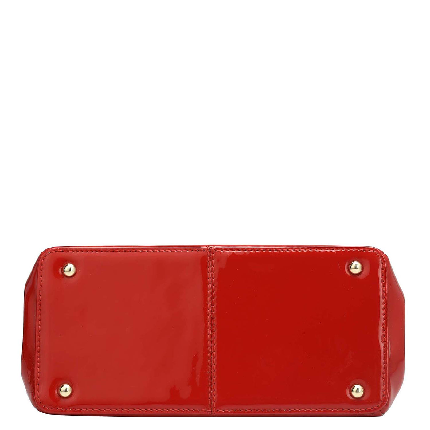 Small Patent Leather Satchel - Red