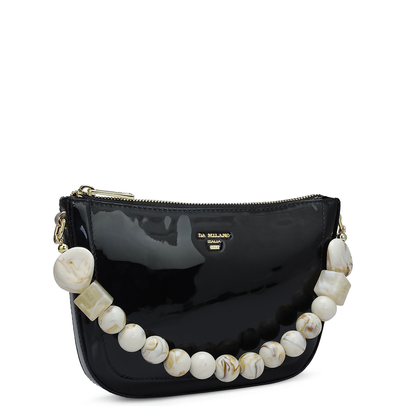 Small Patent Leather Baguette - Black