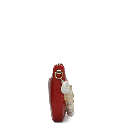 Small Patent Leather Baguette - Red