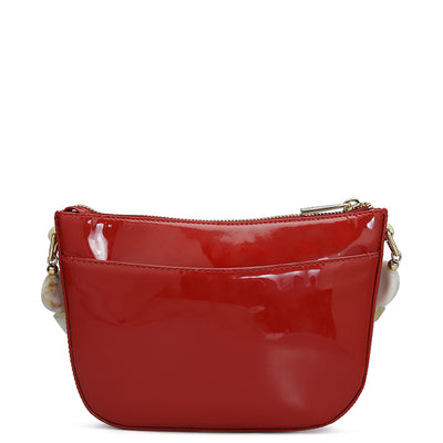 Small Patent Leather Baguette - Red