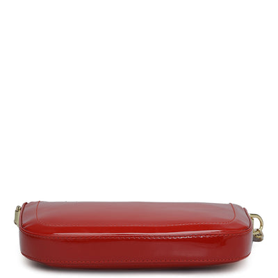 Small Patent Leather Baguette - Red