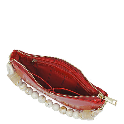 Small Patent Leather Baguette - Red