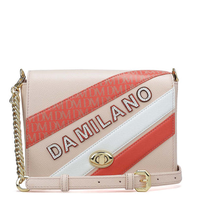 Small Franzy Monogram Leather Sling - Blush