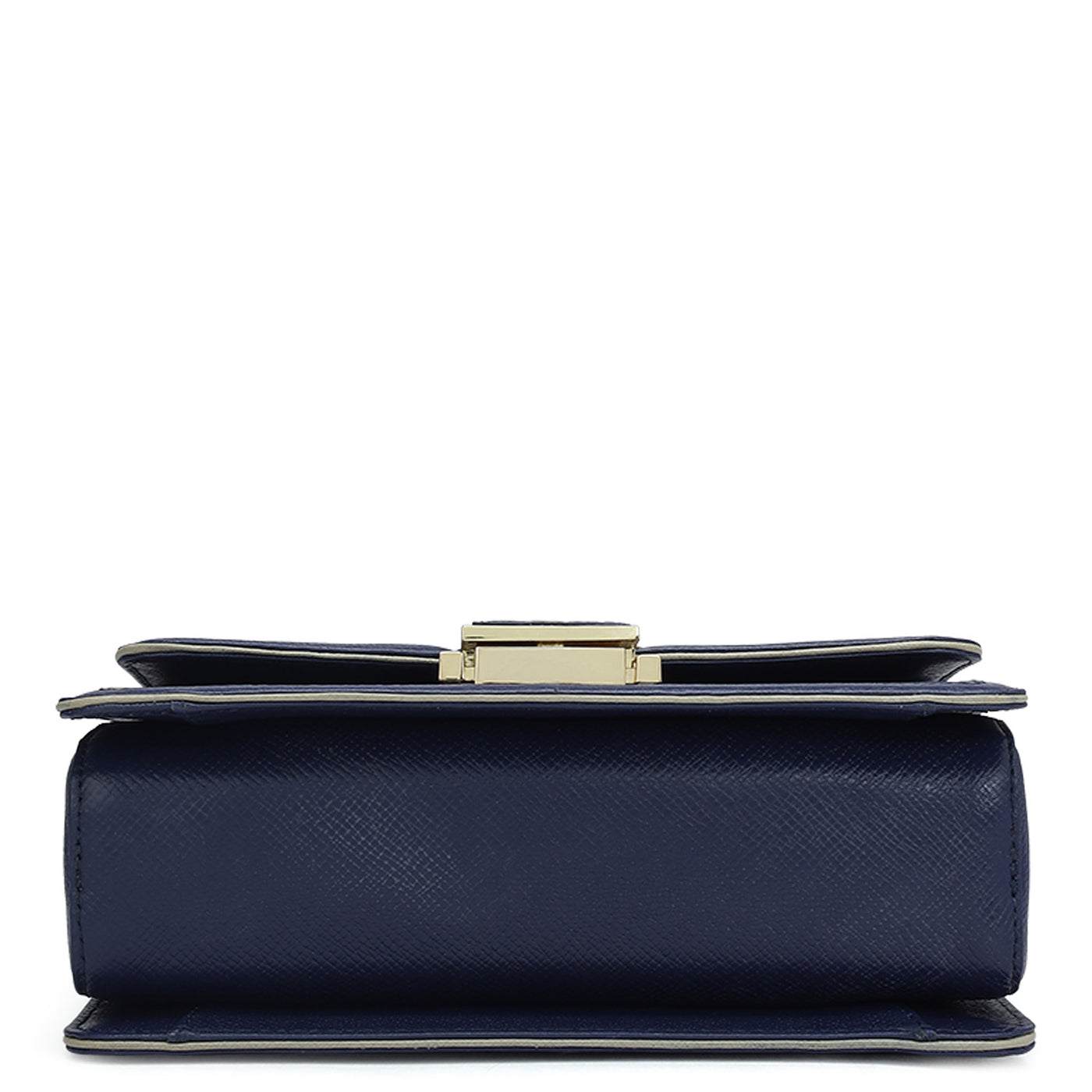 Small Monogram Franzy Leather Shoulder Bag - Ink Blue