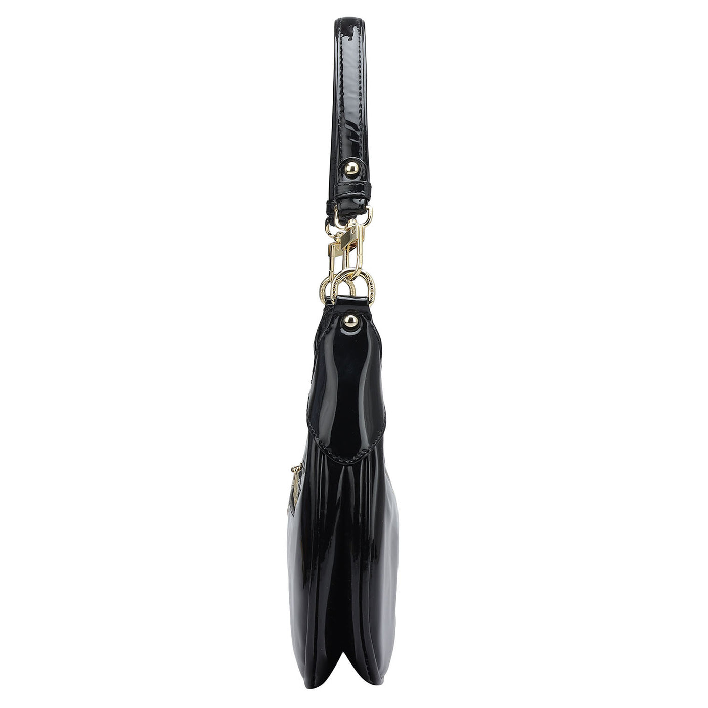 Small Patent Leather Baguette - Black